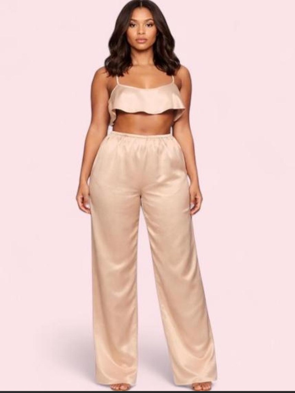 SKIMS Woven Shine Cami and Lounge Pants NWT
